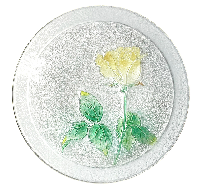 銀彩誕生花飾皿