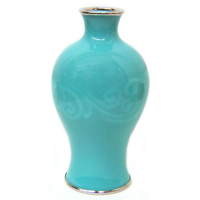 瓶子形玉釉波花瓶
