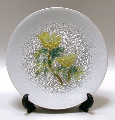銀彩ミニ山野草飾皿