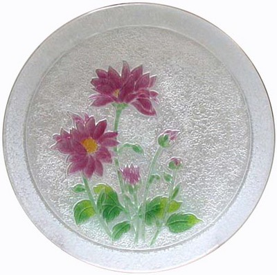 銀彩誕生花飾皿